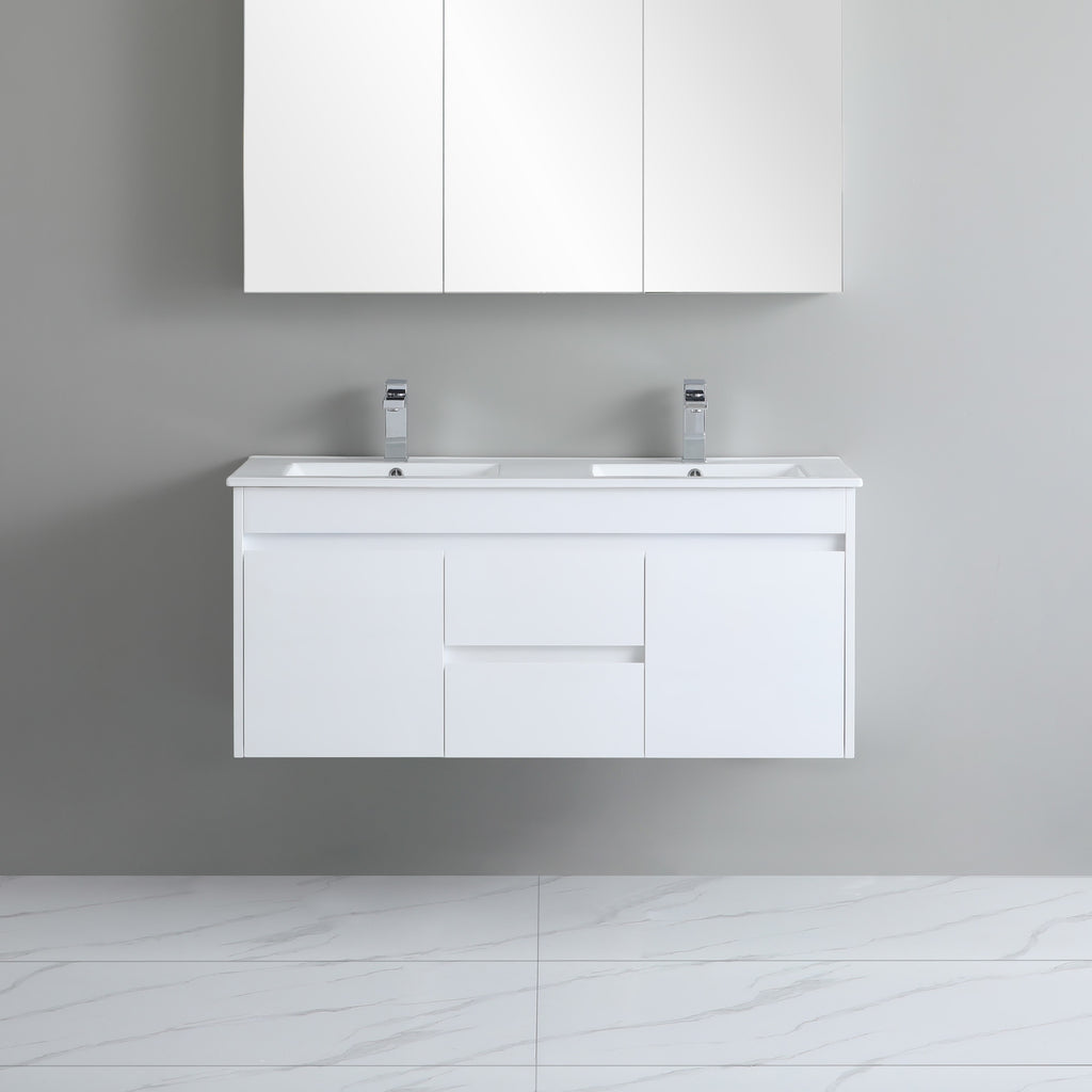 Poseidon White Polyurethane PVC -Standard Wall Hung Vanity (1200mm/1500mm)