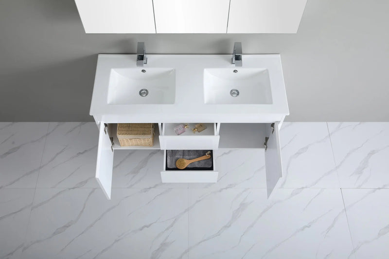 Poseidon White Polyurethane PVC -Standard Wall Hung Vanity (1200mm/1500mm) - FIL Kitchen Bathroom