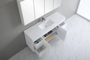 Poseidon White Polyurethane PVC -Standard Freestanding Vanity (1200mm/1500mm/1800mm) - FIL Kitchen Bathroom