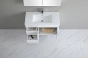 Poseidon White Polyurethane PVC – Narrow Wall Hung Vanity (750mm/900mm) - FIL Kitchen Bathroom