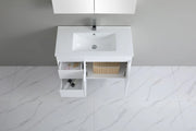 Poseidon White Polyurethane PVC -Standard Wall Hung Vanity (750mm/900mm) - FIL Kitchen Bathroom