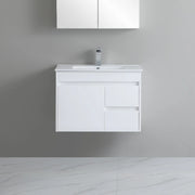 Poseidon White Polyurethane PVC -Standard Wall Hung Vanity (750mm/900mm) - FIL Kitchen Bathroom