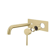 LUCID PIN Series Wall Mixer With Round Spout Chrome & Colours Aquaperla