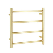 Light Brushed Brass Heated Towel Rack 4 Bars Aquaperla