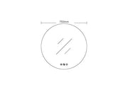 LED Mirror Round 750mm FIL Kitchen Bathroom