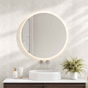Luna LED Round Mirror 600mm - with Adjustable LED Lighting mercioaustralia