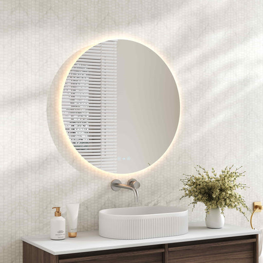 Luna LED Round Mirror 900mm - with Adjustable LED Lighting mercioaustralia