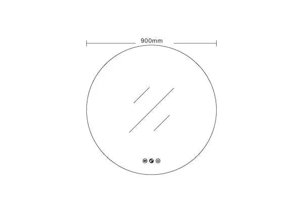 LED Mirror  Round 900mm FIL Kitchen Bathroom