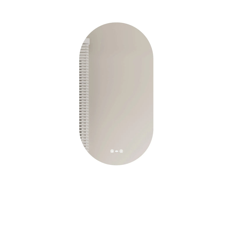 Luna LED Oval Mirror 500 x 900mm - with Adjustable LED Lighting mercioaustralia
