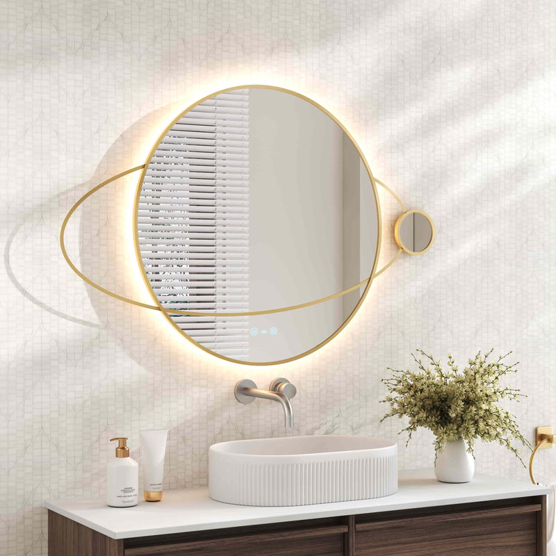 Luna 950×800mm LED Planet Mirror mercioaustralia