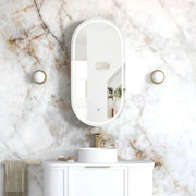 LED Noosa White Shaving Cabinet  900(H)x450(W)mm - FIL Kitchen Bathroom