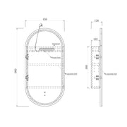 LED Noosa White Shaving Cabinet  900(H)x450(W)mm - FIL Kitchen Bathroom