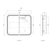 Newport LED Shaving Cabinet Matte White 900(W)x750(H) - FIL Kitchen Bathroom
