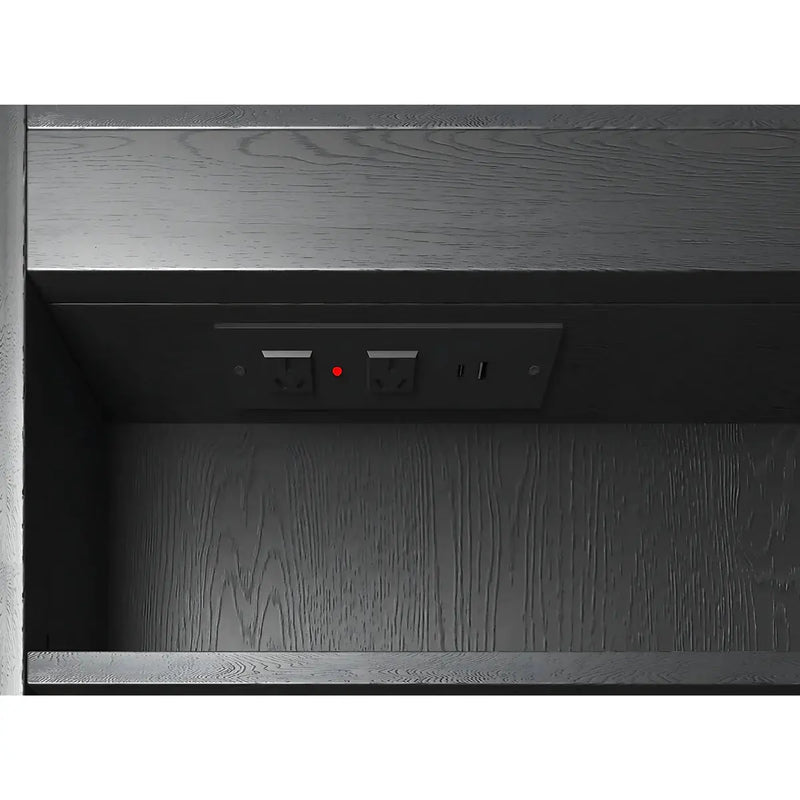 Newport LED Shaving Cabinet Black Oak 900(W)x750(H) - FIL Kitchen Bathroom
