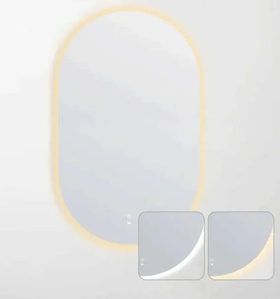 LED Noosa 1200(W)x750(H) Frameless Tuffi Mirror - Install Horizontal or Vertical - FIL Kitchen Bathroom