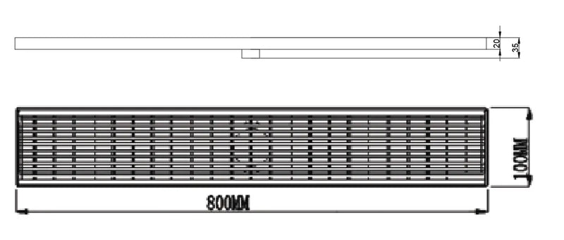 Floor Grill Drain-Floor Grate-Gold 600-1200mm FIL Kitchen Bathroom