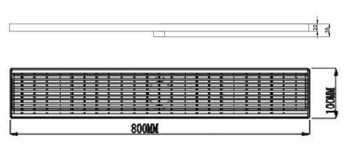 Floor Grill Drain-Floor Grate-Gold 600-1200mm FIL Kitchen Bathroom