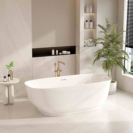 Libra Freestanding Bathtub - Gloss White mercioaustralia