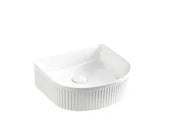 Lukka Arco Flueted Fine Ceramic Above Counter Basin (400mm) Lukka