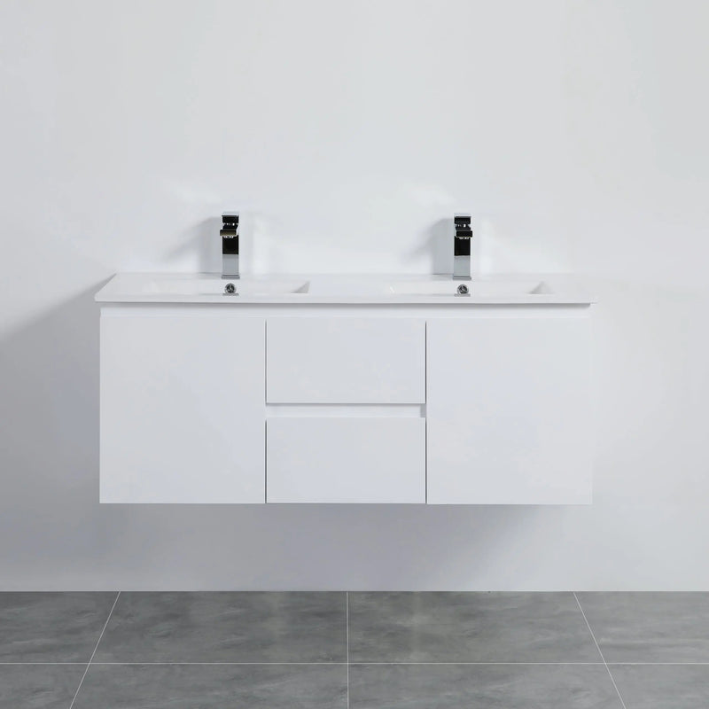 Alpha Wall Hung PVC Vanity with soft closing LK-AL124DW