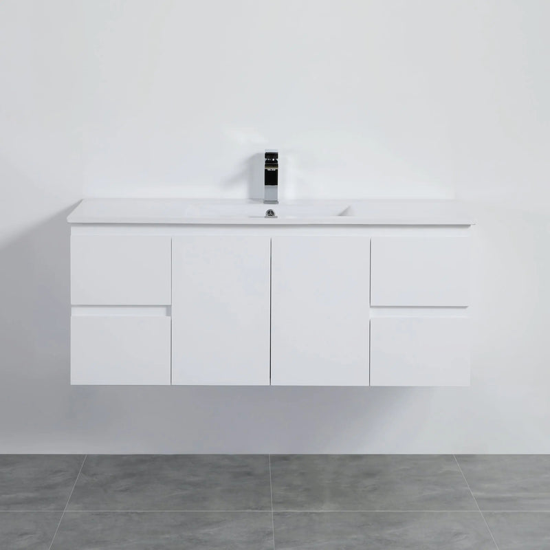 Alpha Wall Hung Vanity with soft closing LK-AL124W