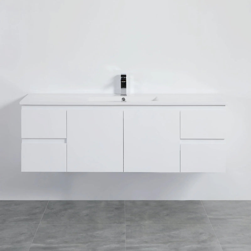 Alpha Wall Hung PVC Vanity with soft closing LK-AL154W