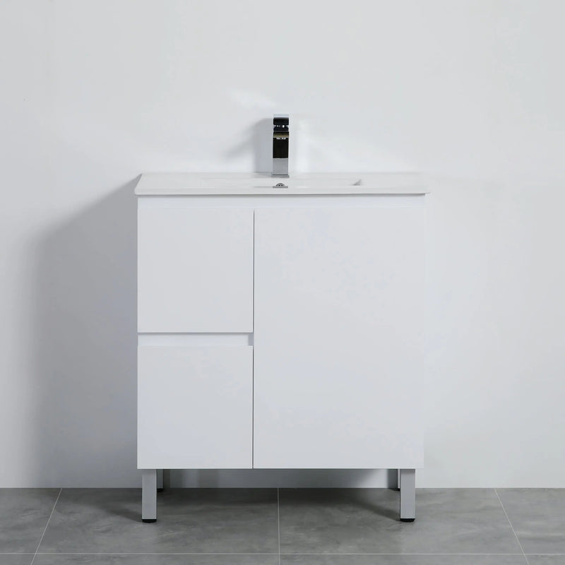 Alpha Ensuite Free Standing PVC Vanity Ensuite Gloss White LK-AL73LL