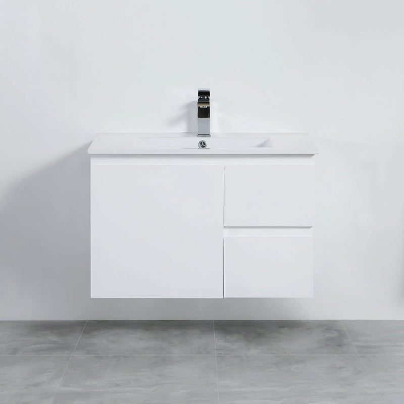 Alpha Ensuite Wall Hung PVC Vanity Gloss White LK-AL73RW