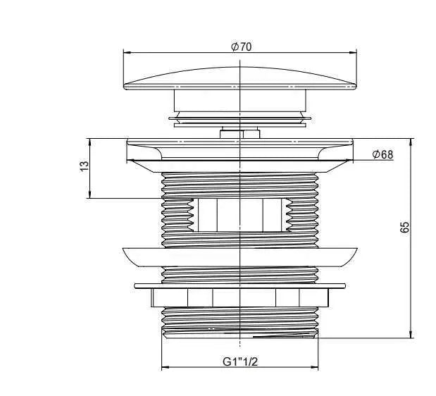 40MM Bathtub Pop-Up Waste LK-B40DNF/LK-B40DOF