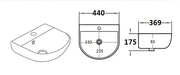 Carrida Fine Ceramic Wall Hung Basin LK-CAW430 Lukka