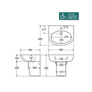 Carrida Fine Ceramic Wall Hung Care Basin LK-CAW540B Lukka