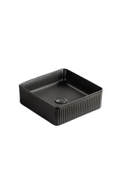 Lukka Crete Fluted Fine Ceramic Above Counter Basin (400/500mm) Lukka