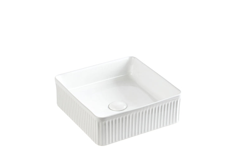 Crete Fluted Fine Ceramic Above Counter Basin LK-CFA