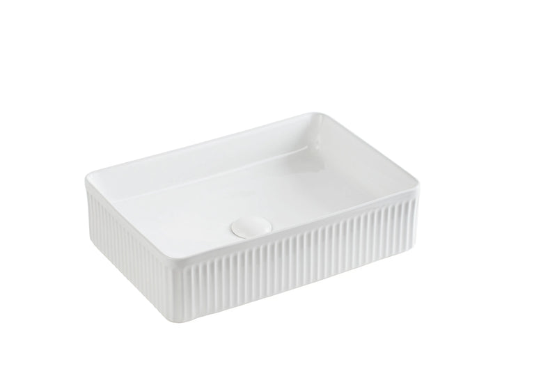 Crete Fluted Fine Ceramic Above Counter Basin LK-CFA