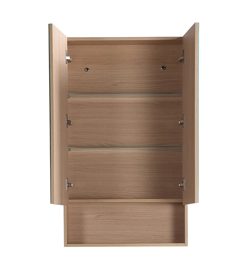 Clark Plywood Mirror Cabinet (Sandy Oak Matte) Lukka