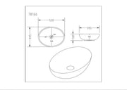 Lukka Carey Fine Ceramic Above Counter Basin (520mm) Lukka