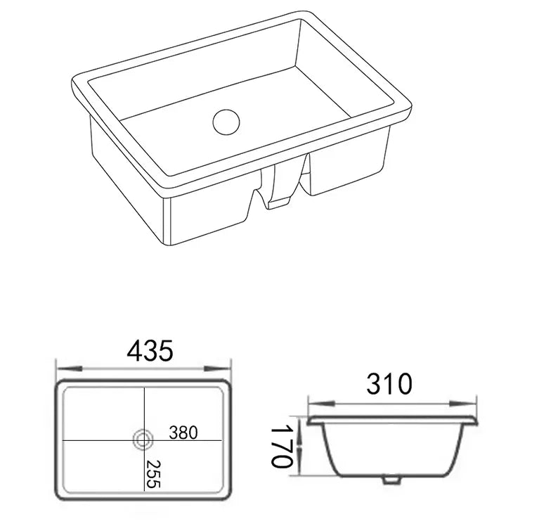 Crete Fine Ceramic Under Counter Basin Lukka