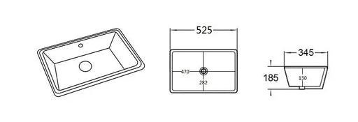 Crete Fine Ceramic Under Counter Basin Lukka