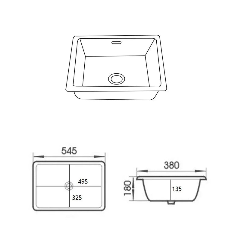 Crete Fine Ceramic Under Counter Basin Lukka