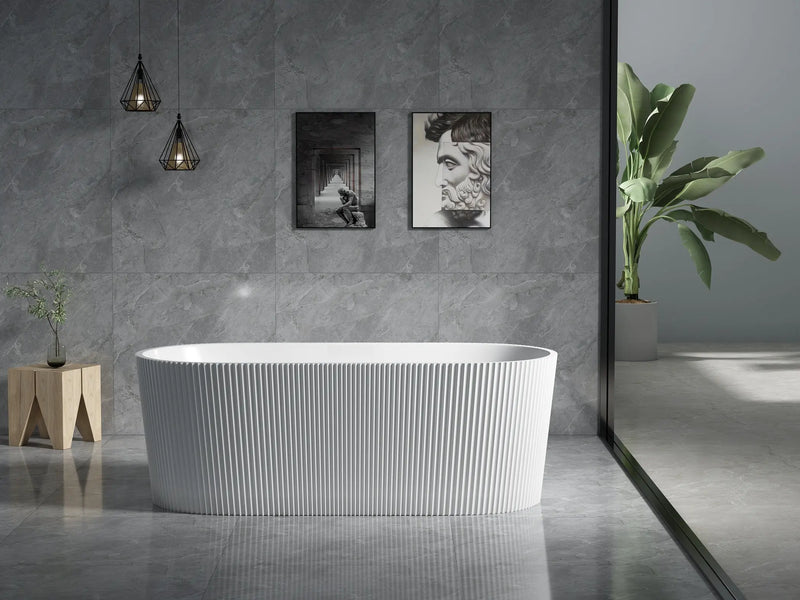 Agena Fluted Acrylic Free-Standing Bath LK-FA