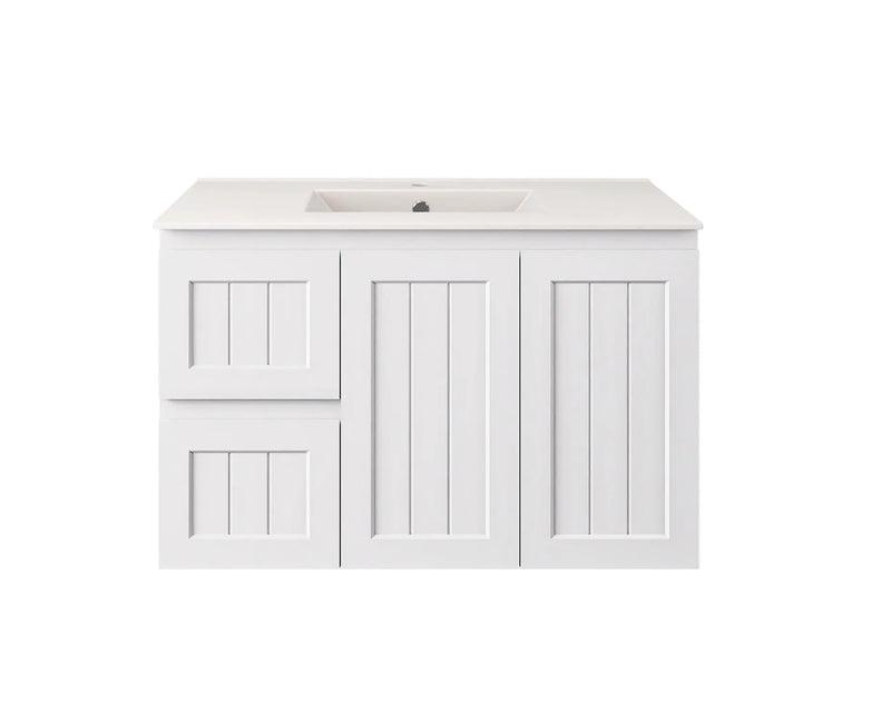 Archill Federation Wall Hung Matte White Ensuite PVC Cabinet LK-FA93LW-MW