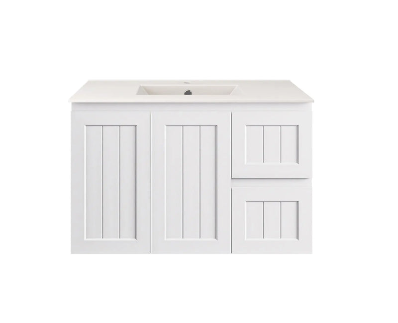 Archill Federation Wall Hung Matte White Ensuite PVC Cabinet LK-FA93RW-MW
