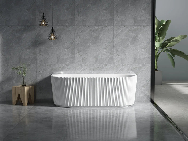 BINGIE Fluted Skirt Back to Wall Bath LK-FBG1700