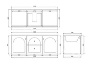 Lukka Chester Federation wall hung PVC Cabinet (1200mm) Lukka