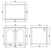 Lukka Chester Federation wall hung PVC Cabinet (600mm) Lukka