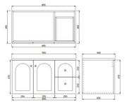 Lukka Chester Federation wall hung PVC Cabinet (900mm) Lukka