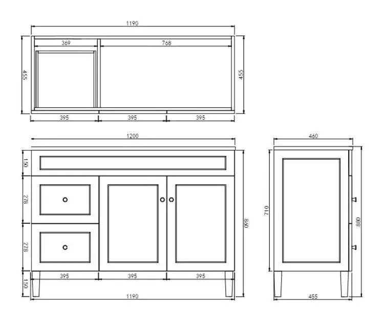 Lukka Harold Federation Free Standing Cabinet (1200mm) Lukka