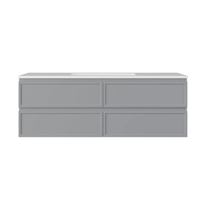 New Hamilton Federation Slim Wall Hung Cabinet Matte Grey LK-FH1521NW-MG