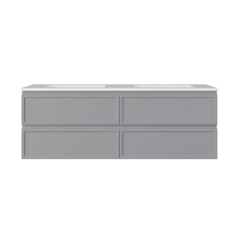 New Hamilton Federation Slim Wall Hung Cabinet Matte Grey LK-FH1521NW-MG