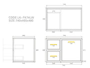 Lukka Kingsley Federation Wall Hung PVC Cabinet (750mm) Lukka